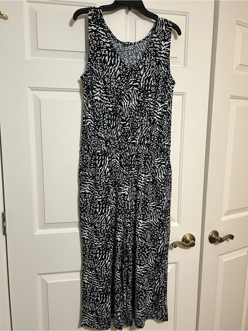 Comfort Code Black and White Print jumpsuit ankle length